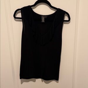 BCBGMaxAzria Black V-Neck Tank Top